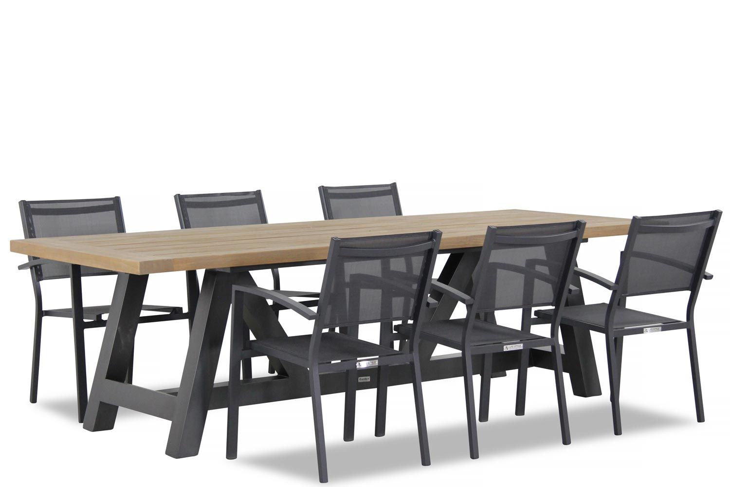 Lifestyle Amarilla/Trente 260 cm dining tuinset 7-delig stapelbaar thumbnail