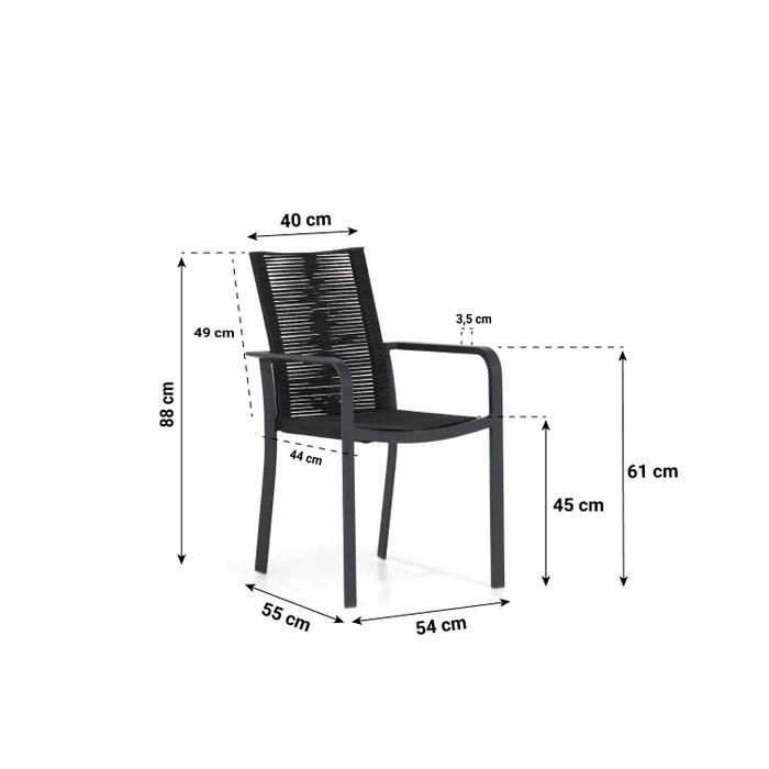 Santika Annisa/Forest 240 cm dining tuinset 5-delig