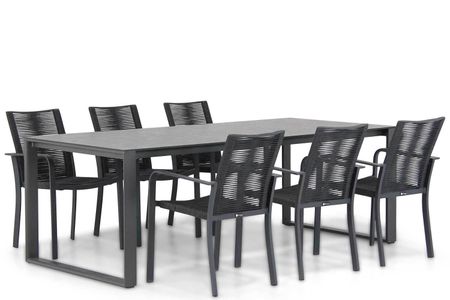 Santika Annisa/Zaga 220 cm dining tuinset 7-delig