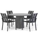 Santika Annisa/Graniet 120 cm rond dining tuinset 5-delig thumbnail