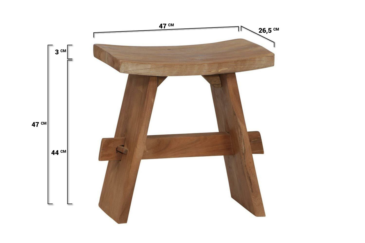 Apple Bee Chinese teak bijzettafel