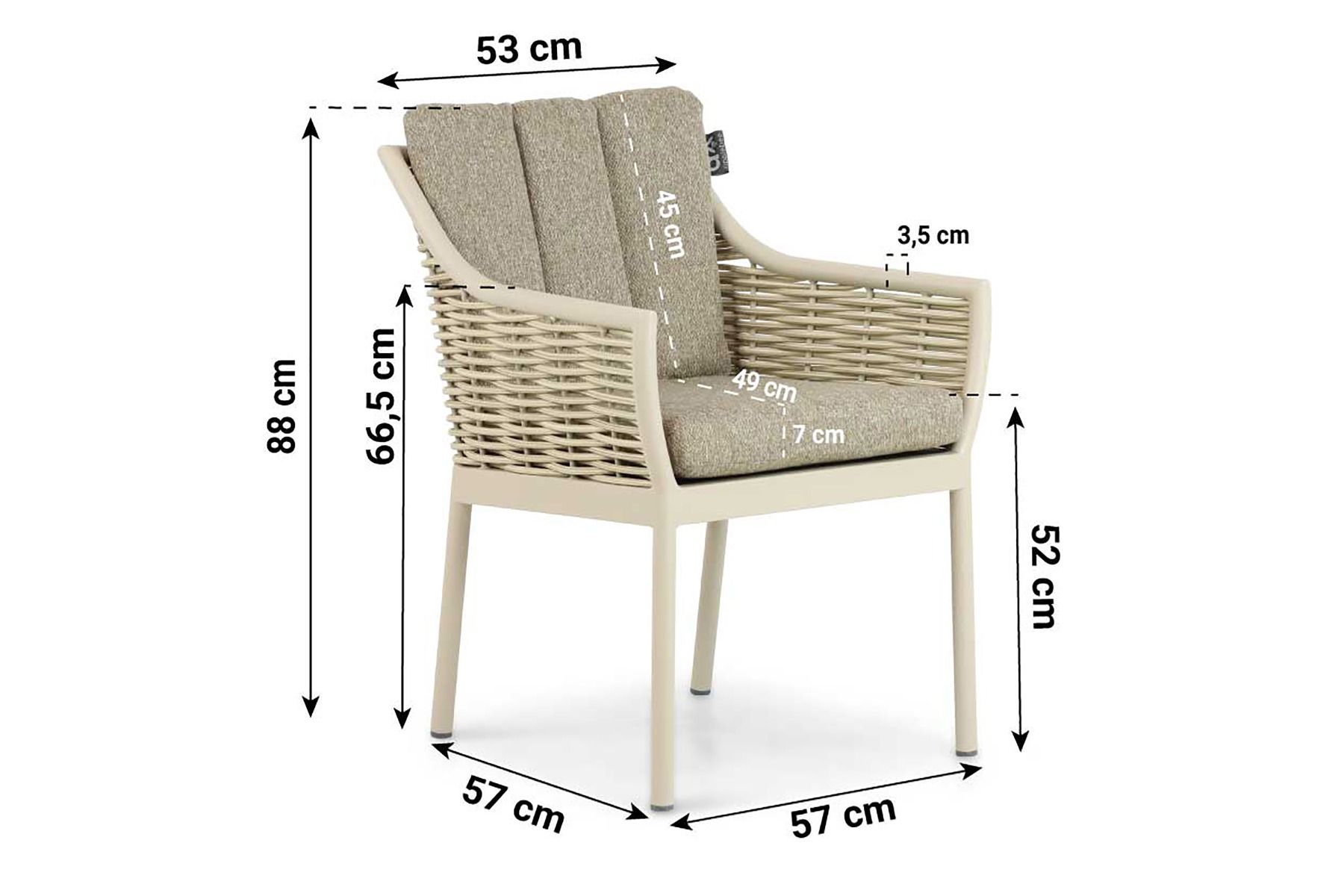 Apple Bee Milou/Vienna 180 cm dining tuinset 5-delig thumbnail