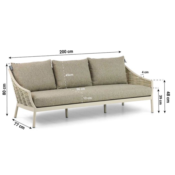Apple Bee Milou stoel-bank loungeset 4-delig