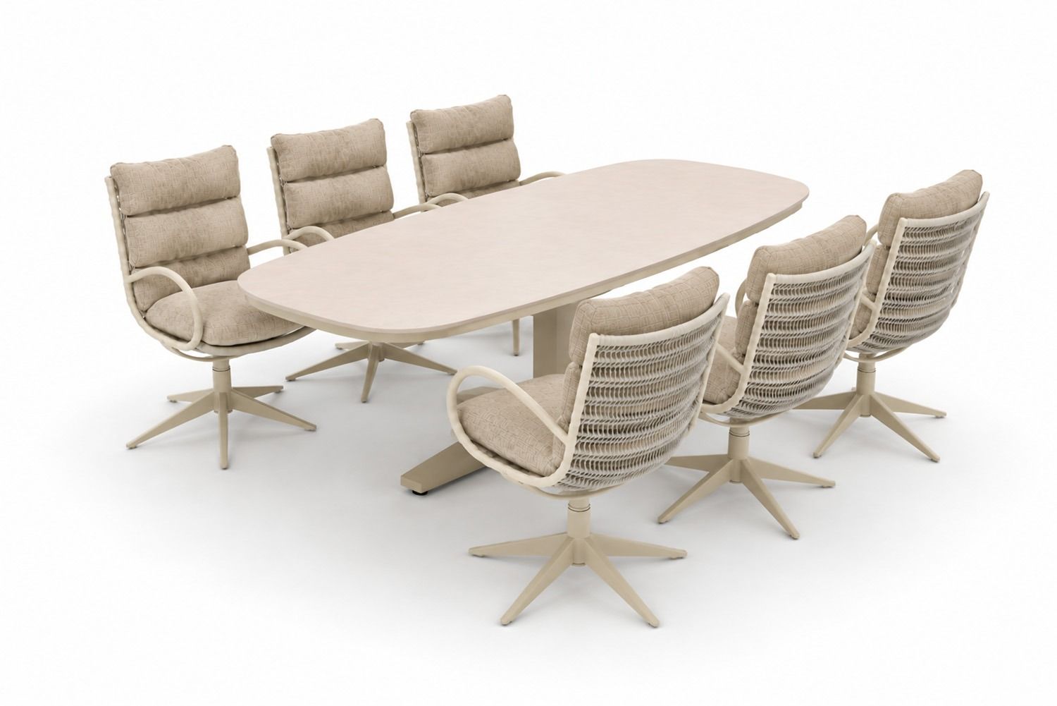 Apple Bee Camp Bay/Zanzibar 220x110 cm dining tuinset 7-delig