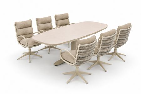 Apple Bee Camp Bay/Zanzibar 220x110 cm dining tuinset 7-delig
