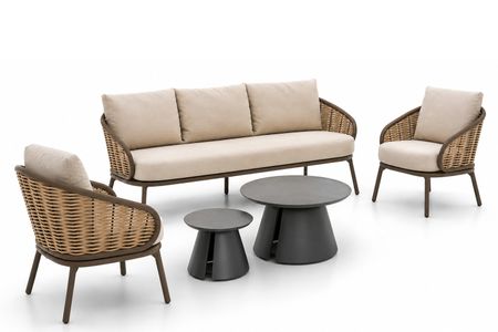 Apple Bee Pine Key/Cayora 50/80 cm stoel-bank loungeset 5-delig