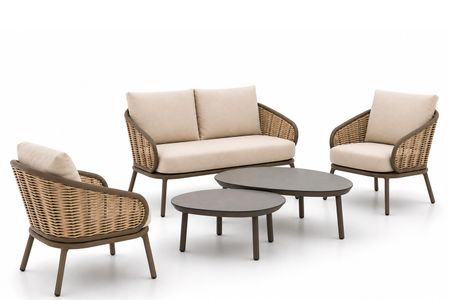 Apple Bee Pine Key/Livo stoel-bank loungeset 5-delig