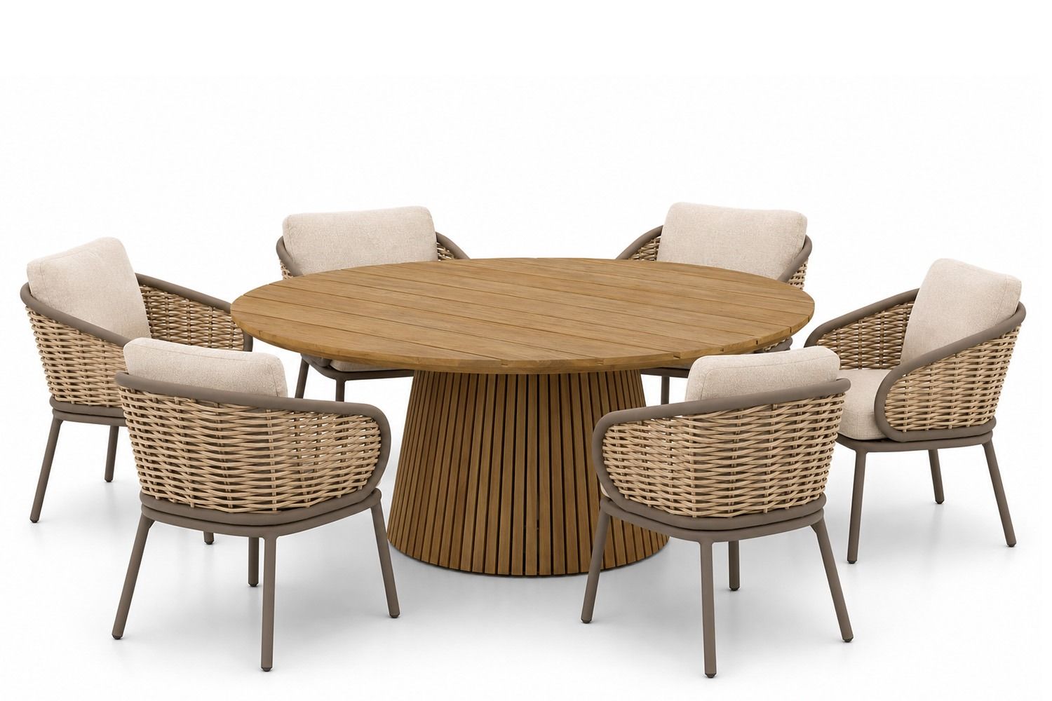 Apple Bee Pine Key/Fungo 180 cm dining tuinset 7-delig