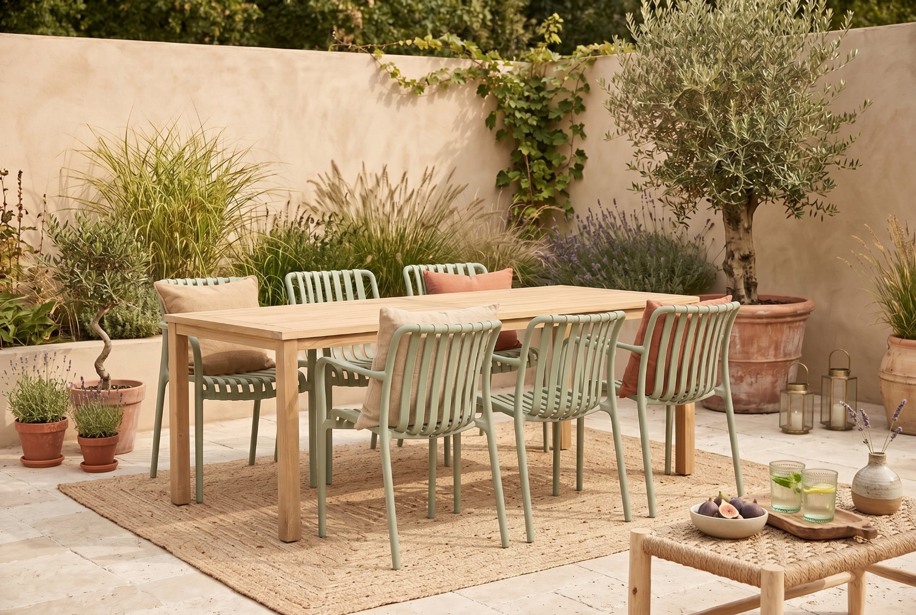 Domani Alba/Weston 210x90 cm dining tuinset 7-delig