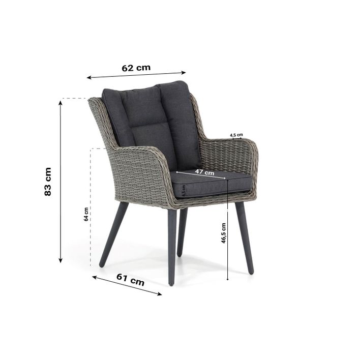 Garden Collections Boston/Como 70 cm bistroset 3-delig
