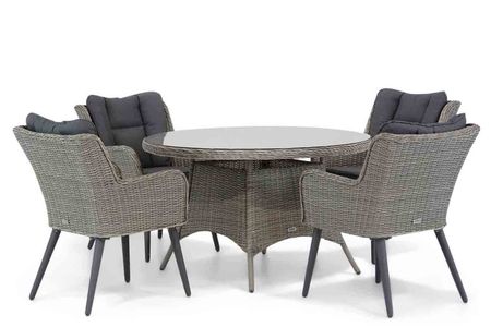 Garden Collections Boston/Aberdeen 120 cm rond dining tuinset 5-delig