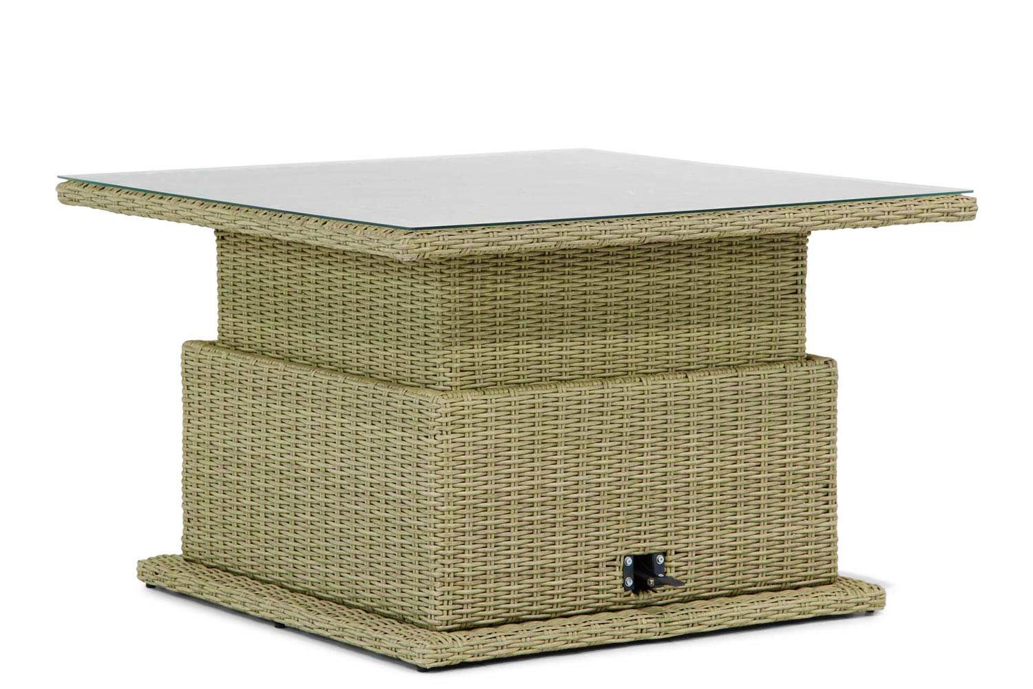 Garden Collections Brampton lounge/dining tafel naturel verstelbaar 120 x 120 cm thumbnail