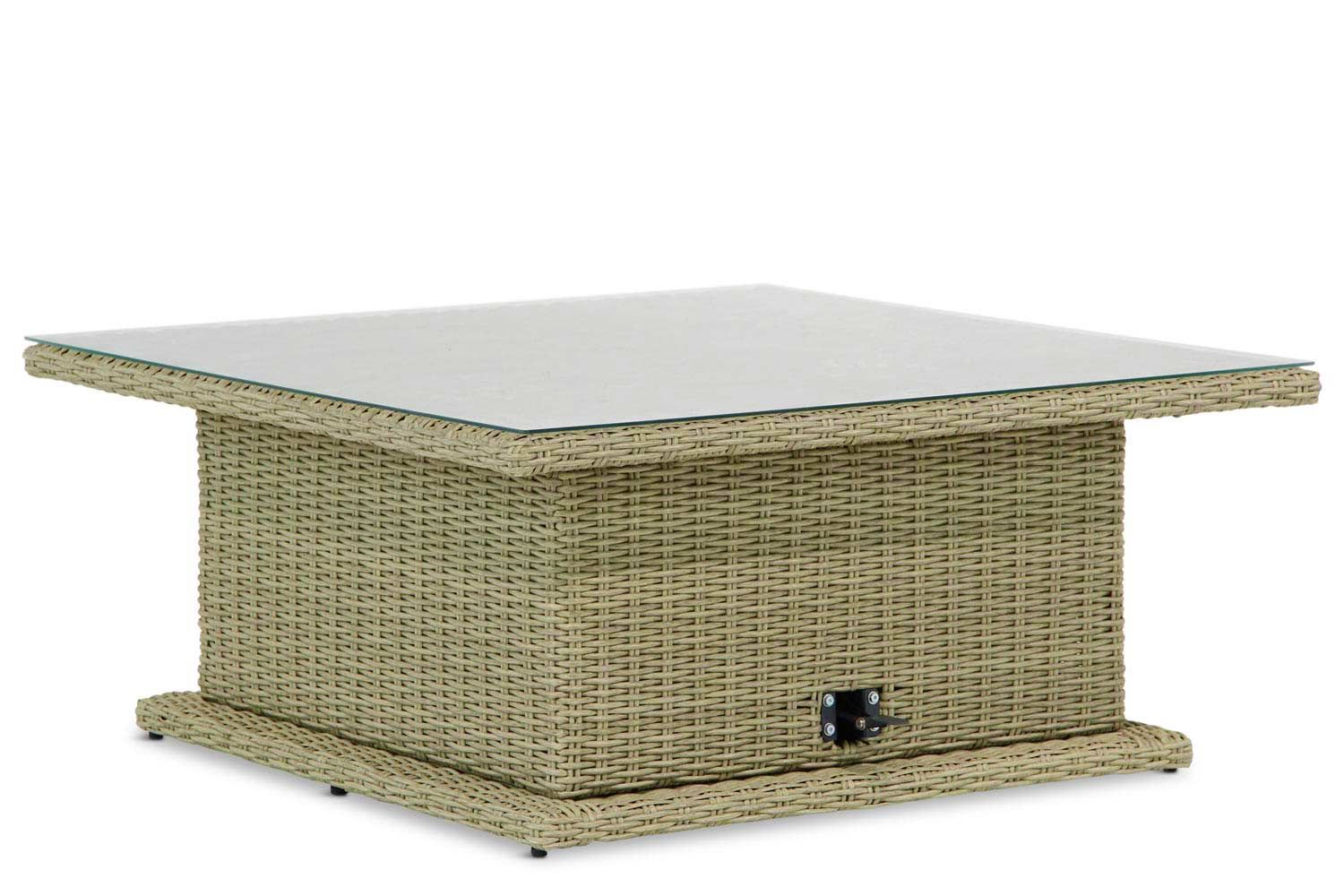 Garden Collections Brampton lounge/dining tafel naturel verstelbaar 120 x 120 cm