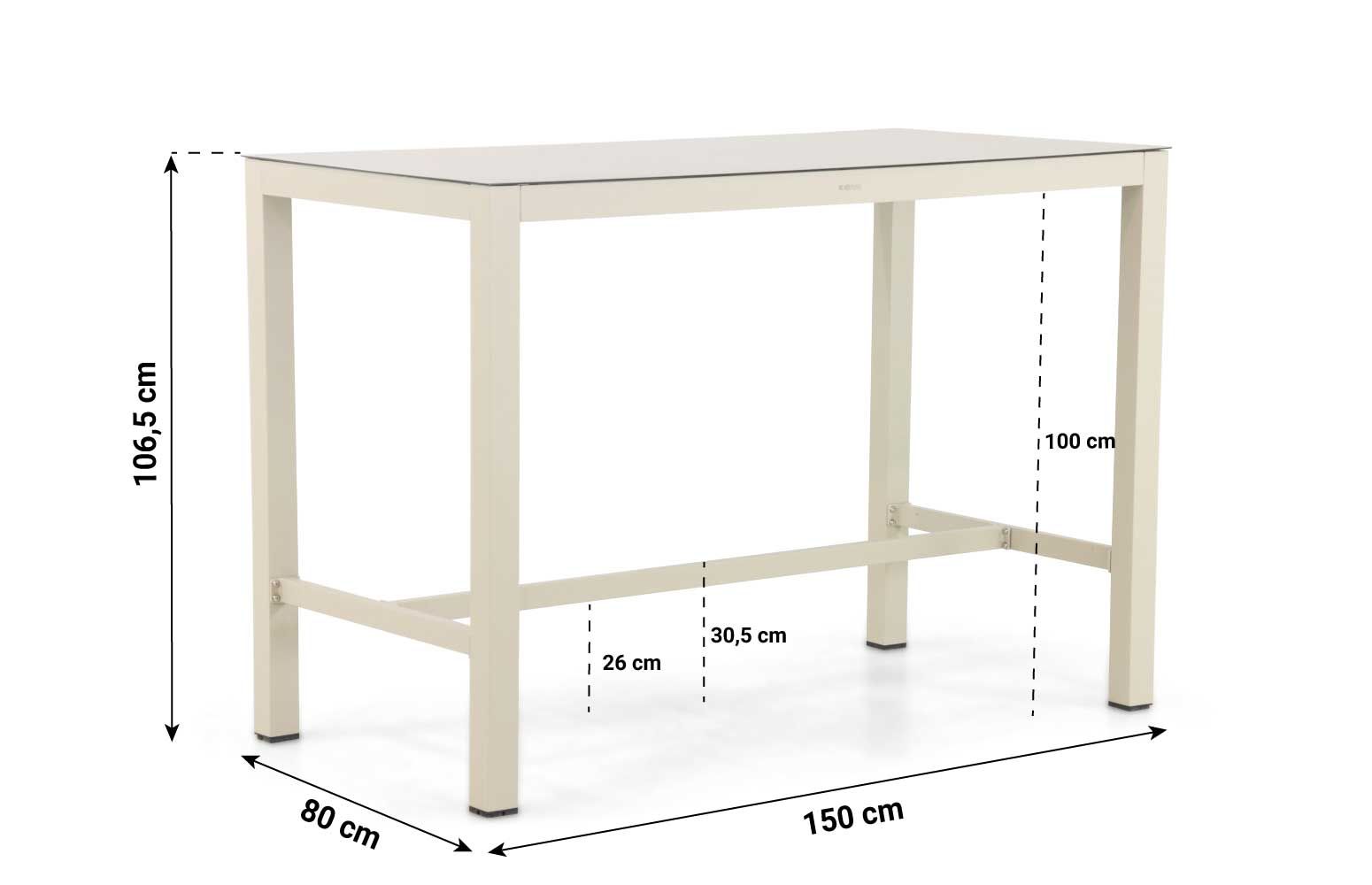 Lifestyle Brandon bartafel 150 x 80 cm