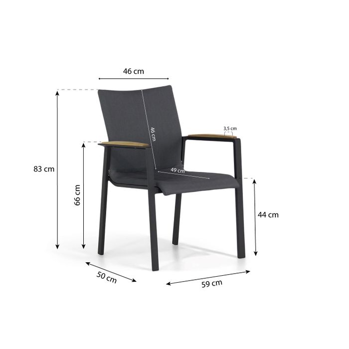 Lifestyle Brandon/Veneto 180 cm dining tuinset 5-delig