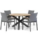 Lifestyle Brandon/Fabriano 120 cm rond dining tuinset 5-delig thumbnail