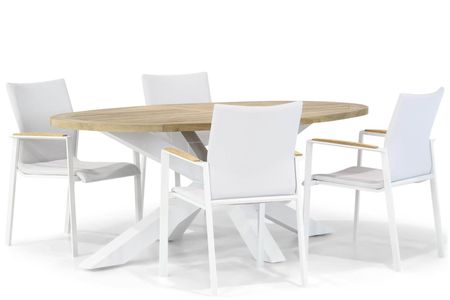 Lifestyle Brandon/Bradford 200 cm ovaal dining tuinset 5-delig