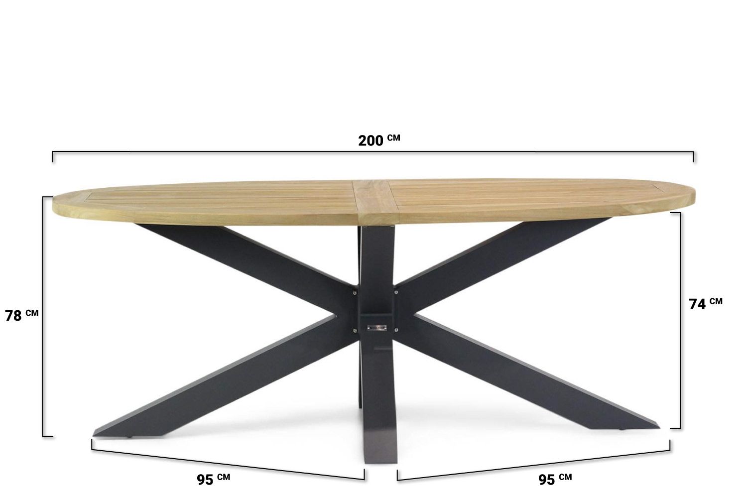 Garden Collections Oxbow/Brookline 200 cm dining tuinset 5-delig thumbnail
