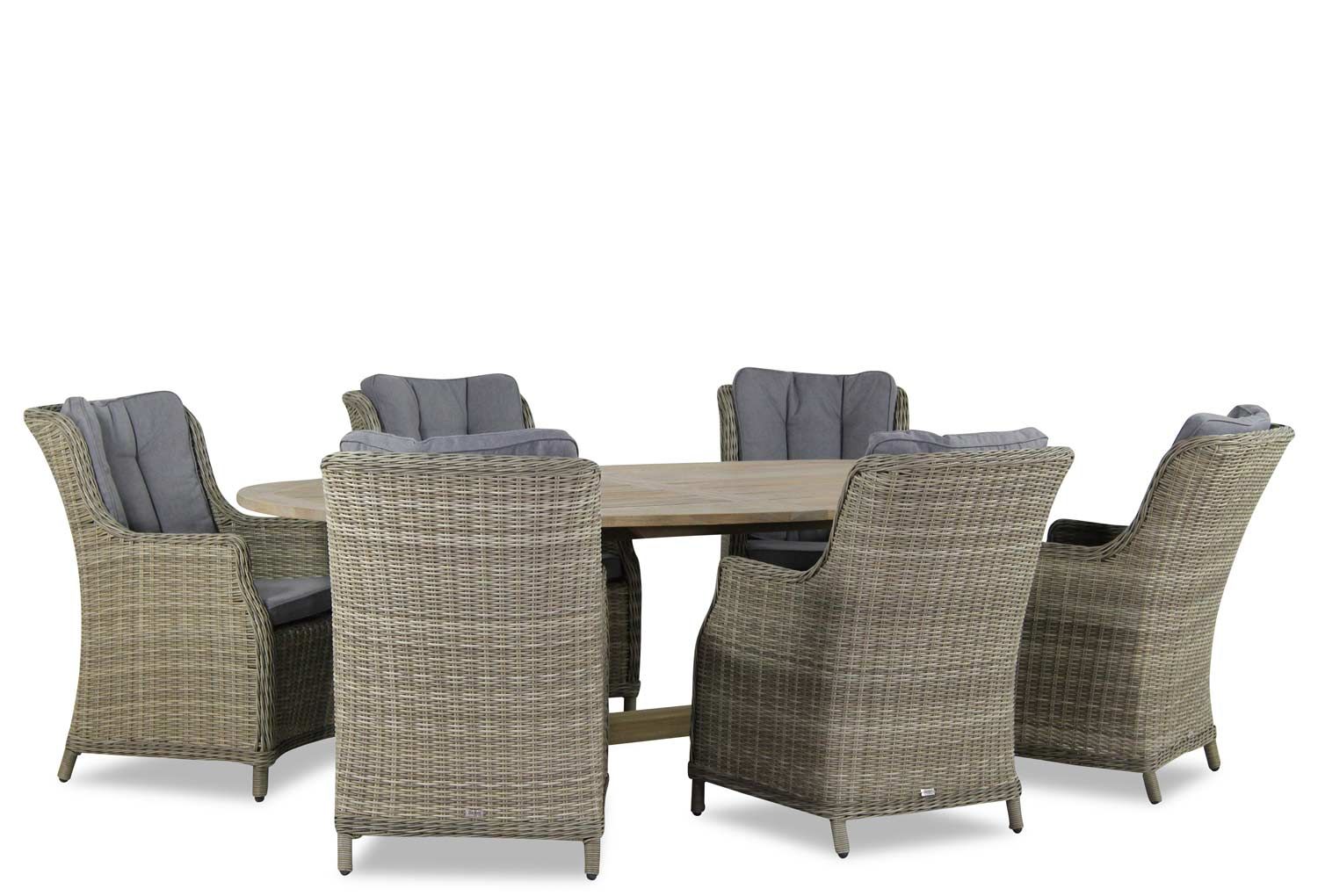 Garden Collections Buckingham/Brighton ovaal 240 cm dining tuinset 7-delig thumbnail