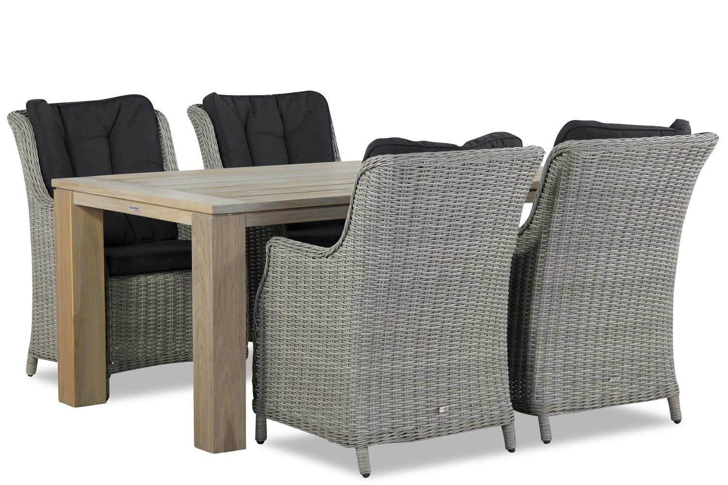 Garden Collections Buckingham/Brighton 165 cm dining tuinset 5-delig thumbnail