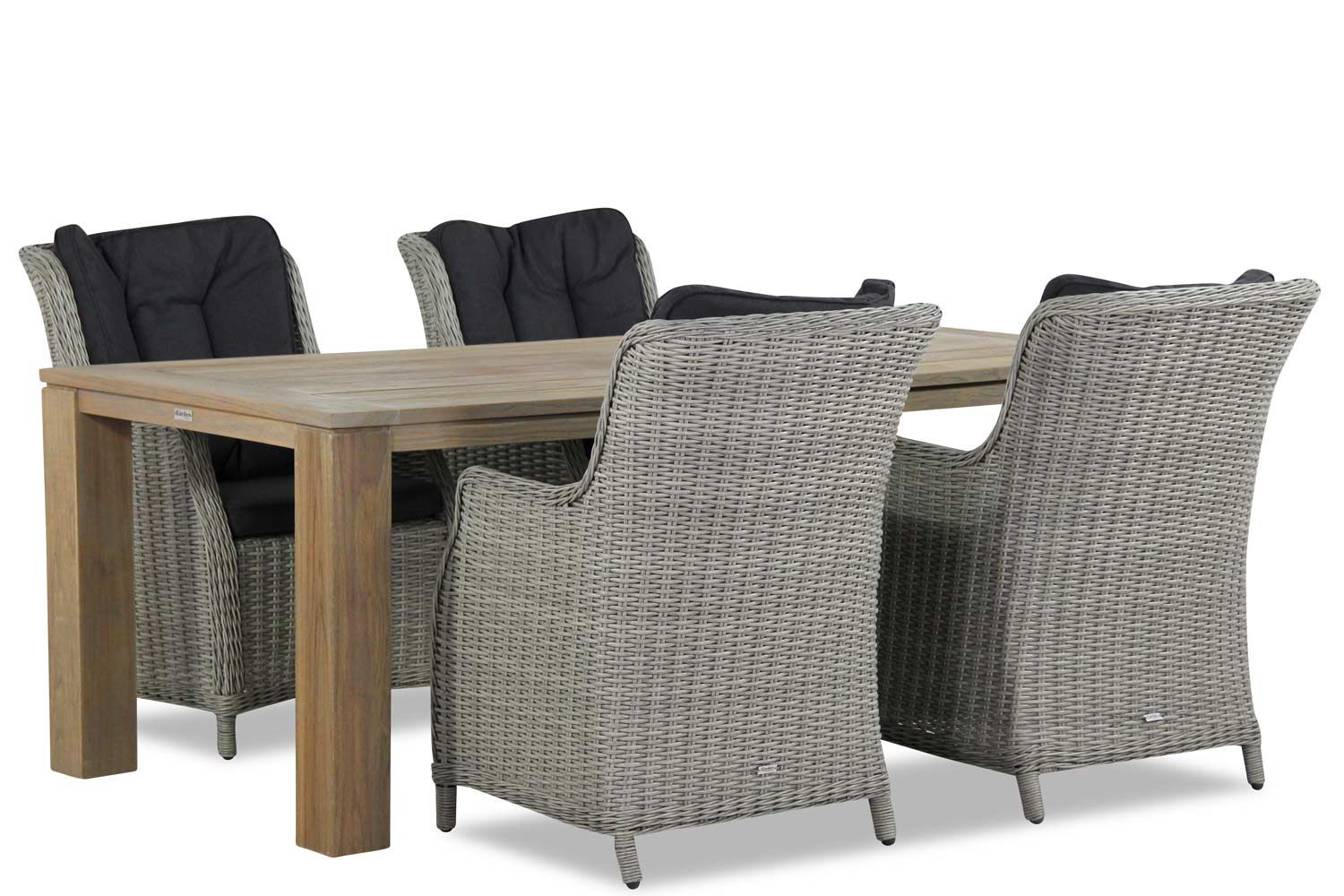 Garden Collections Buckingham/Brighton 200 cm dining tuinset 5-delig thumbnail