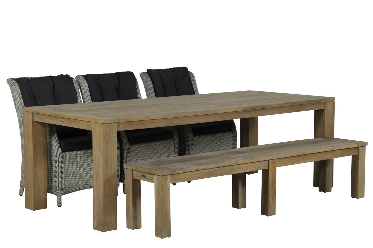 Garden Collections Buckingham/Brighton 240 cm dining tuinset 7-delig thumbnail