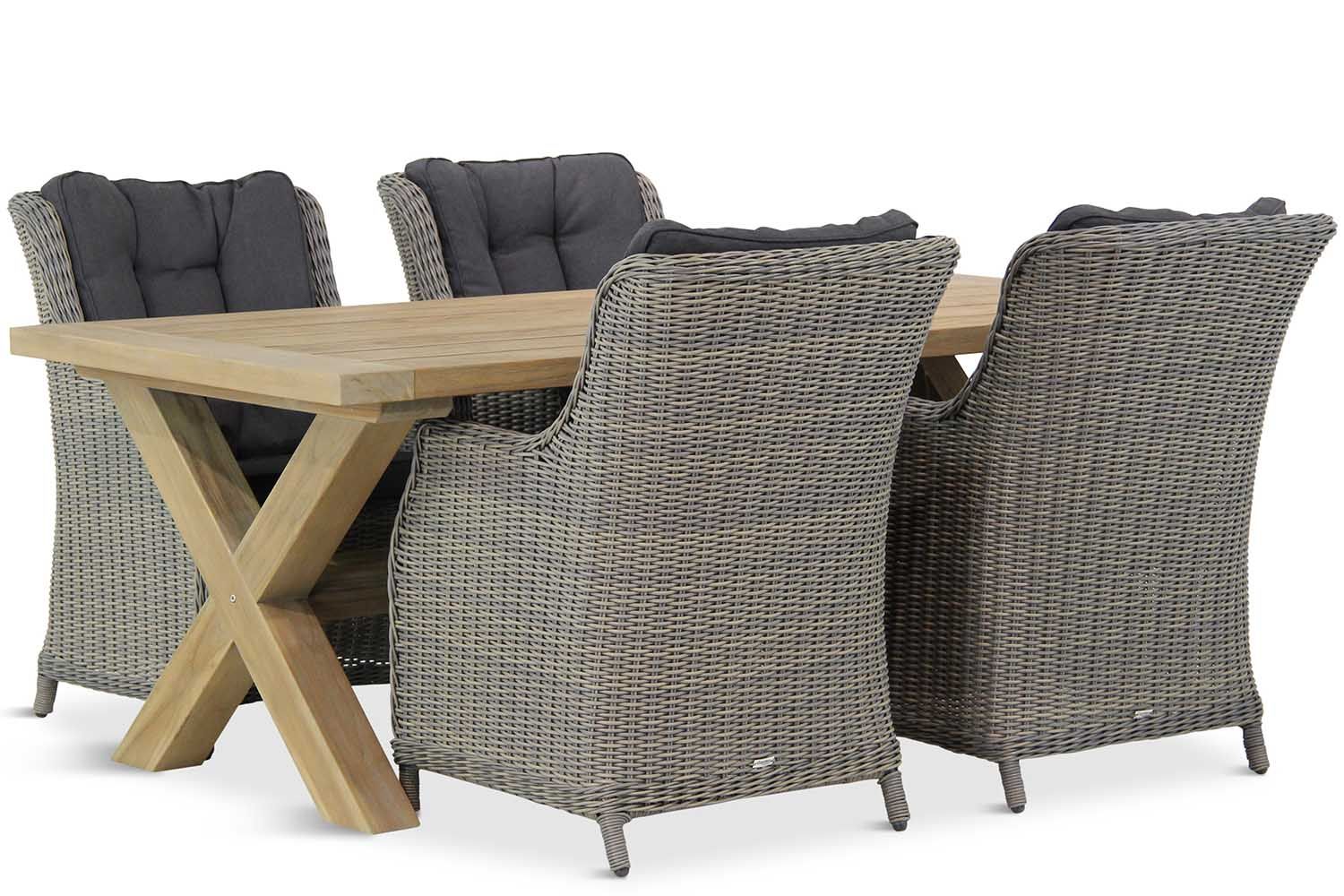 Garden Collections Buckingham/Oregon 200 cm dining tuinset 5-delig thumbnail