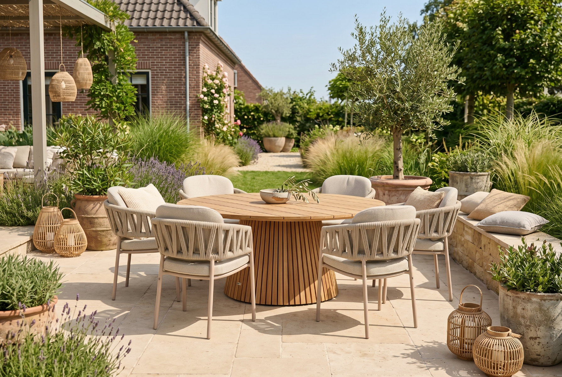 4 Seasons Outdoor Calma/Fungo 180 cm dining tuinset 7-delig