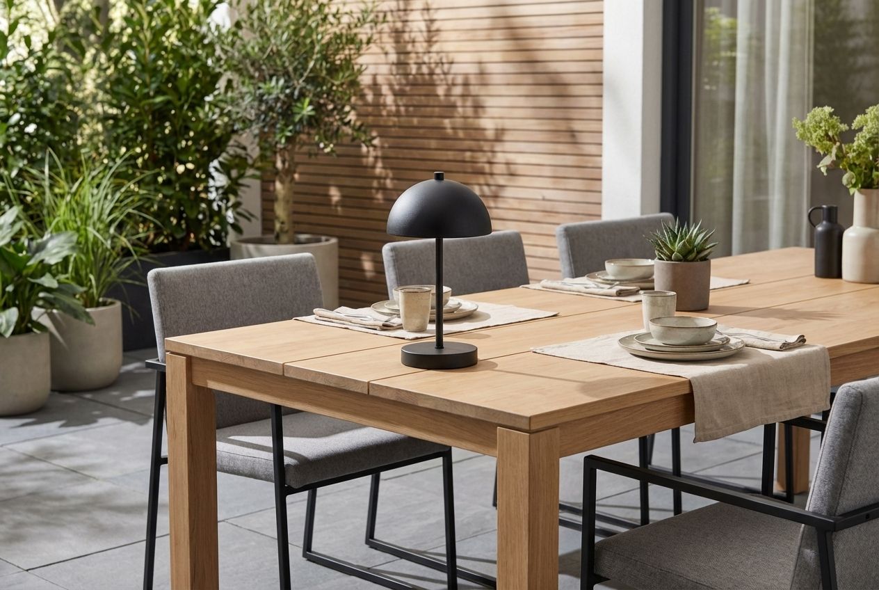 Buiten tafellamp mushroom zwart oplaadbaar 3-staps dimbaar - Keira