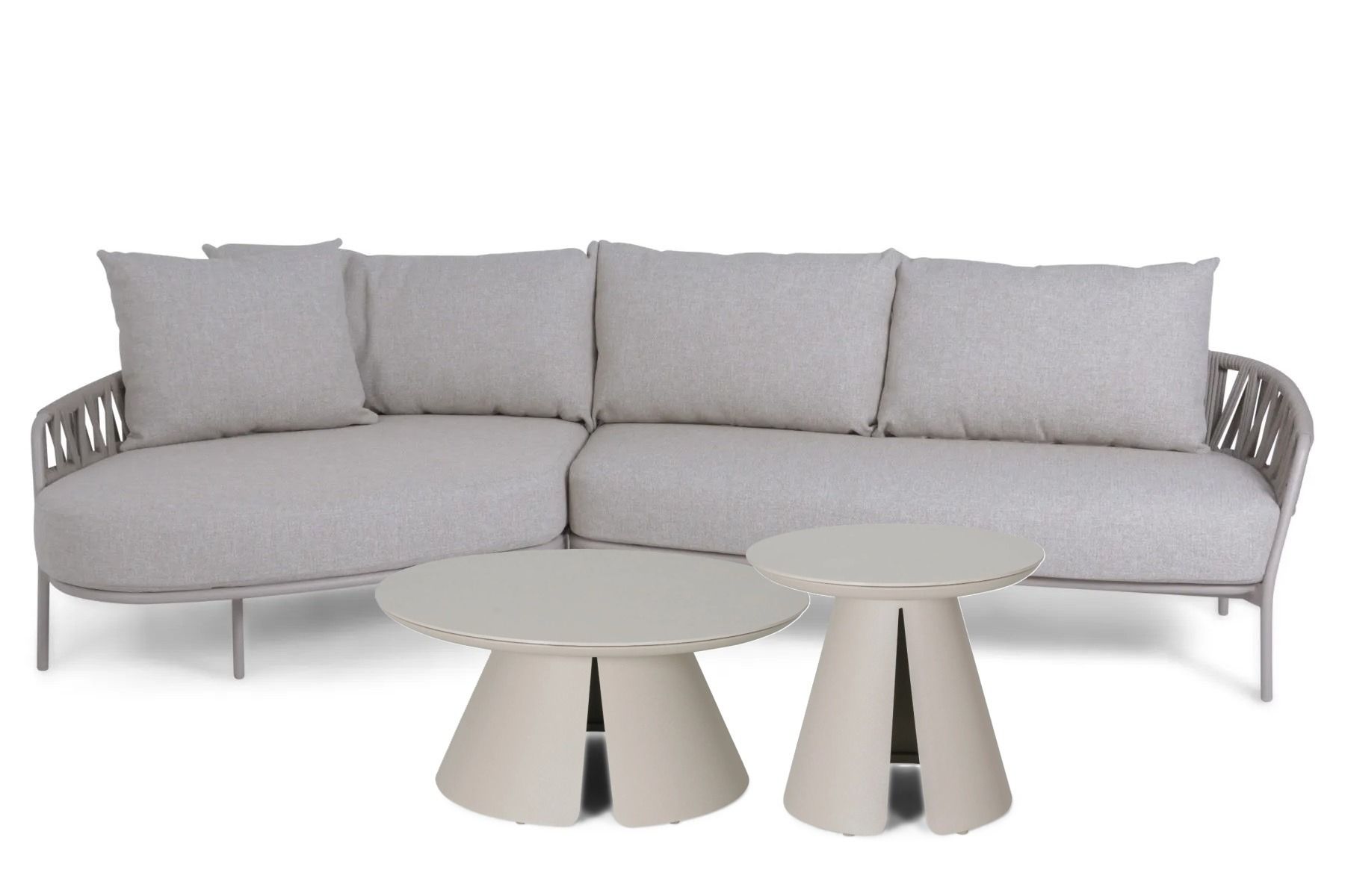 4 Seasons Outdoor Calma/Cayora 50/80 cm hoek loungeset 4-delig