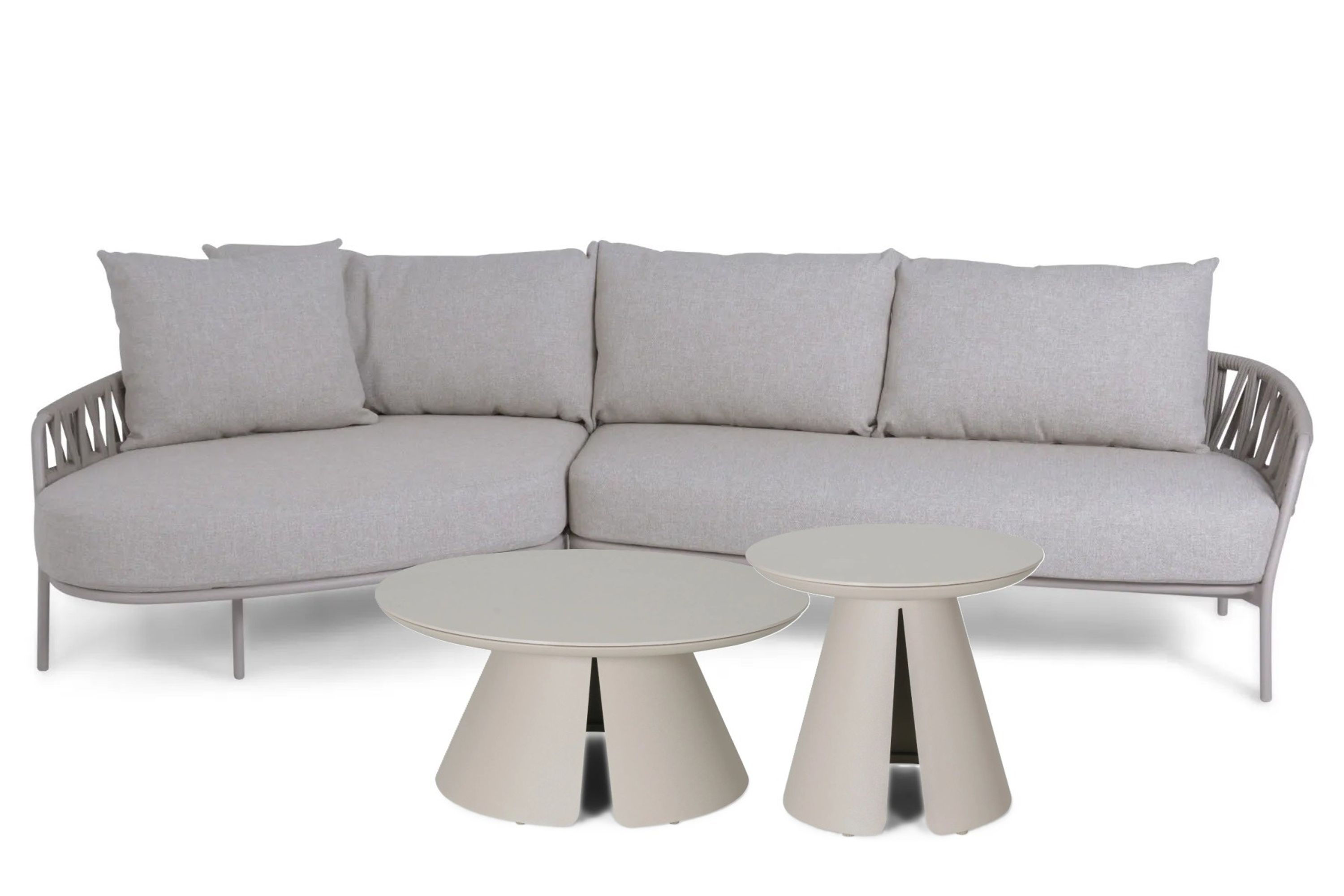 4 Seasons Outdoor Calma/Cayora 50/80 cm hoek loungeset 4-delig
