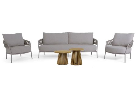 4 Seasons Outdoor Calma/Fungo 45/55 cm stoel-bank loungeset 5-delig