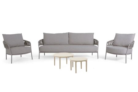4 Seasons Outdoor Calma/Ibiza 50/70 cm stoel-bank loungeset 5-delig