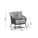 4 Seasons Calpi/Pacific 100 cm stoel-bank loungeset 4-delig thumbnail