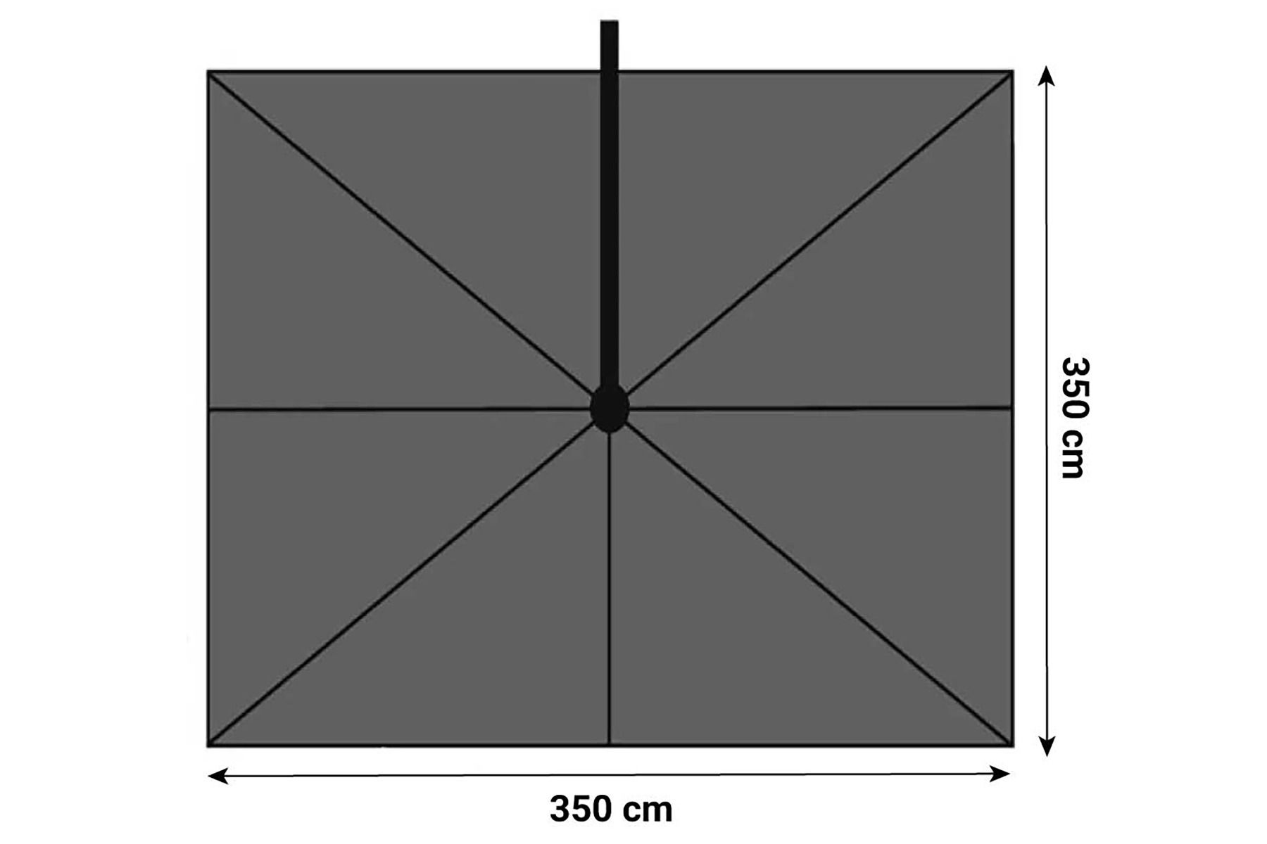 Camello Luna zweefparasol 3.5m S2 Excellent (incl. voet + hoes) thumbnail