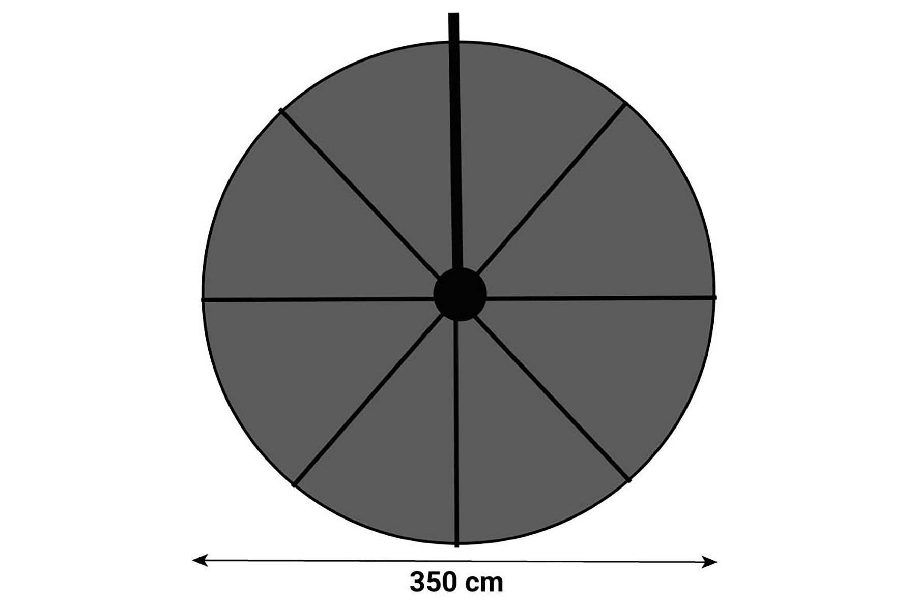 Camello Luna zweefparasol 3.5m S2 Excellent (excl. voet) thumbnail