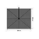 Camello Luna zweefparasol 3x3m S2 Excellent (incl. voet + hoes) thumbnail