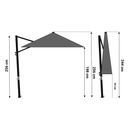 Camello Luna zweefparasol 3x3m S2 Excellent (excl. voet) thumbnail