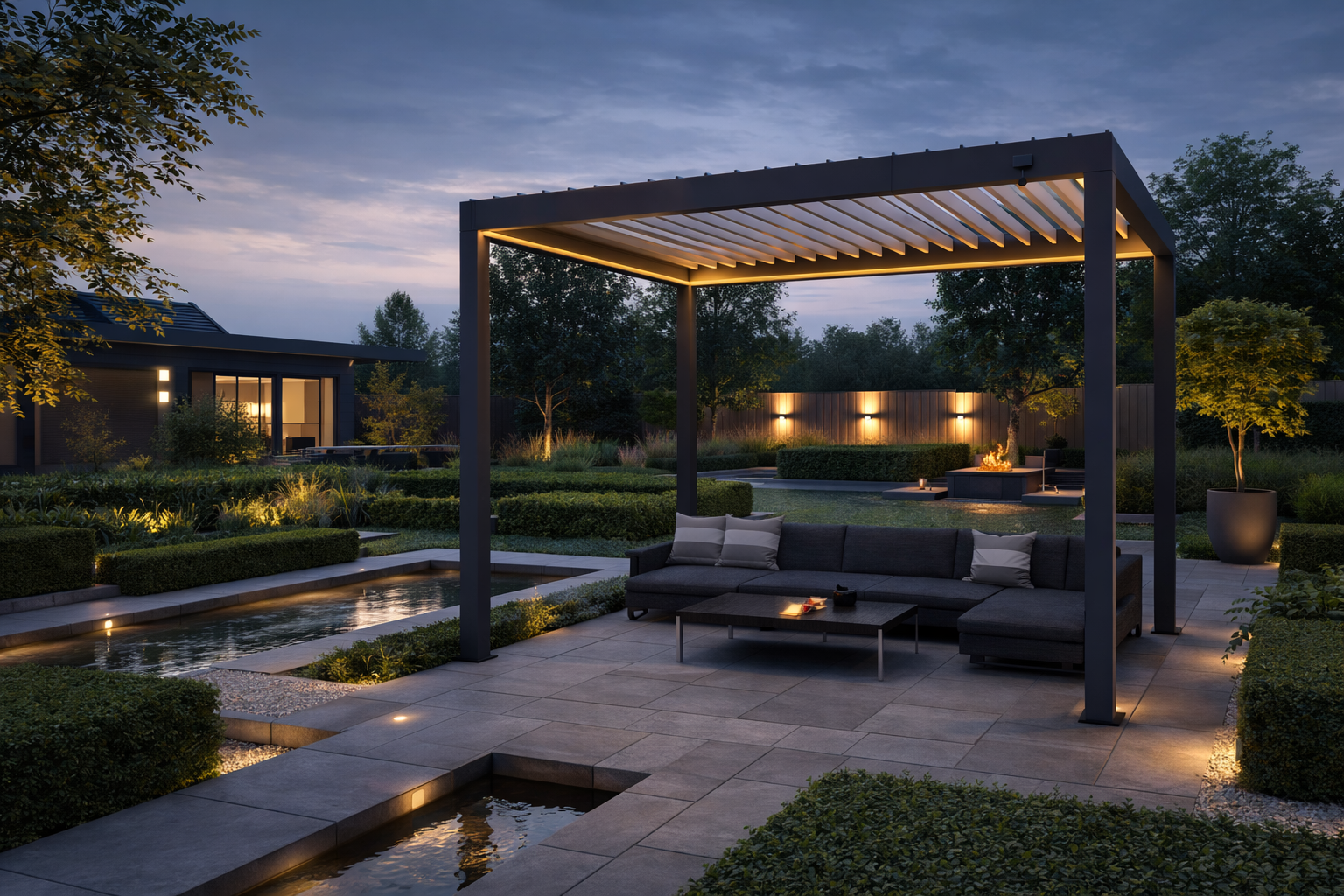 Camello Ventura pergola 300x300 cm antraciet