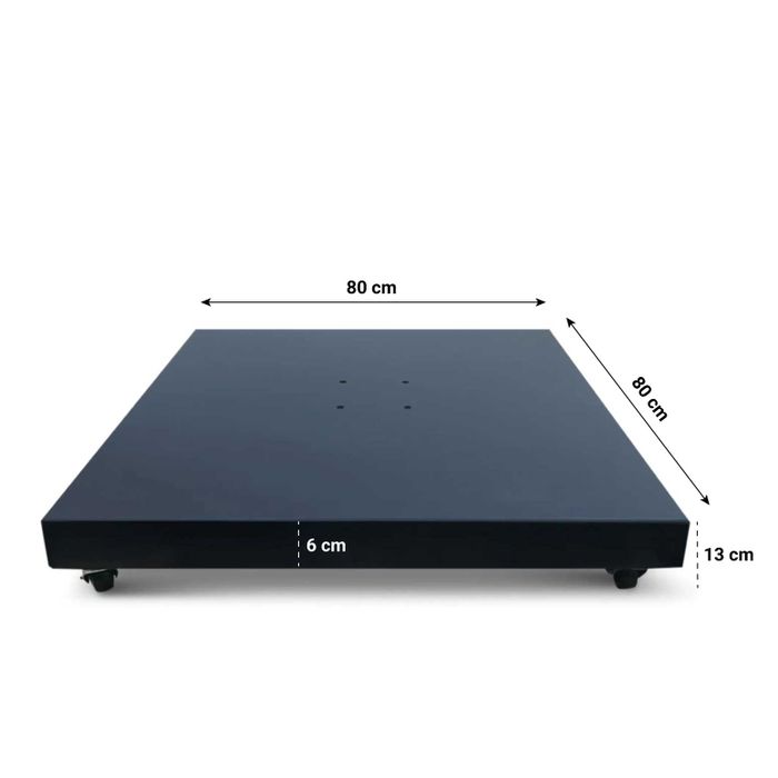 Platinum Challenger zweefparasol 3x3m T2 premium (incl. voet en hoes) jet black