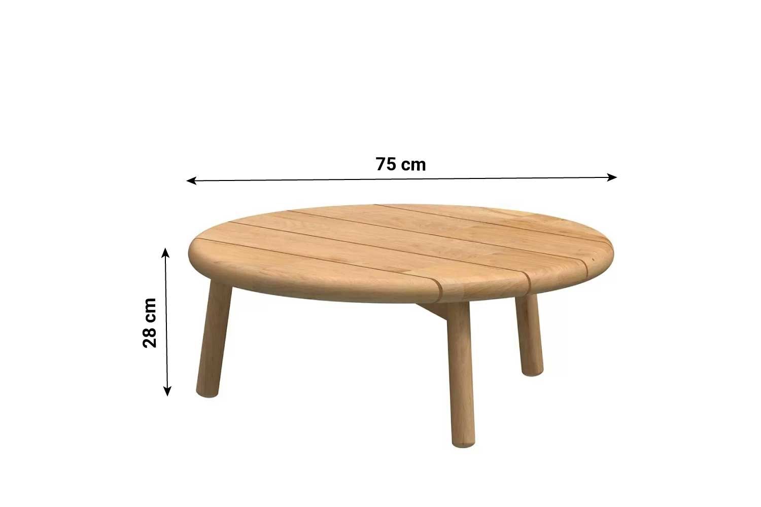 4 Season Outdoor Ceylon loungetafel naturel teak 75 cm
