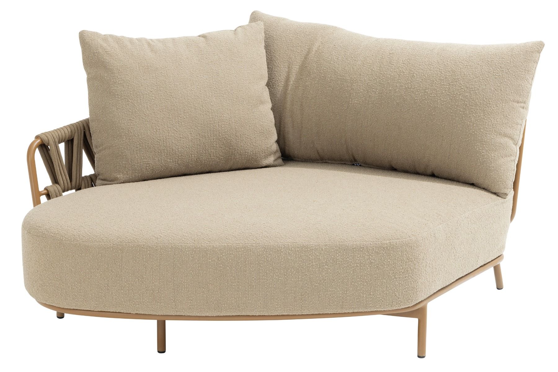 4 Seasons Biarritz chaise lounge right arm amber with 2 cushions and p