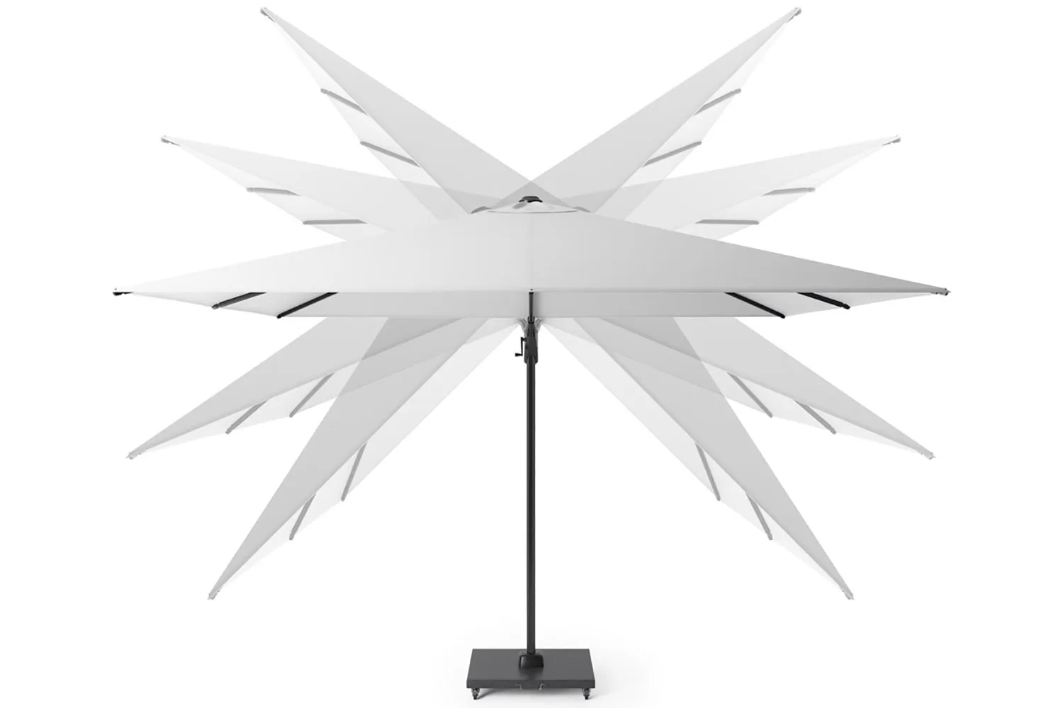 Platinum Challenger zweefparasol 3x3m  T2 wit frame (excl. voet) manhattan