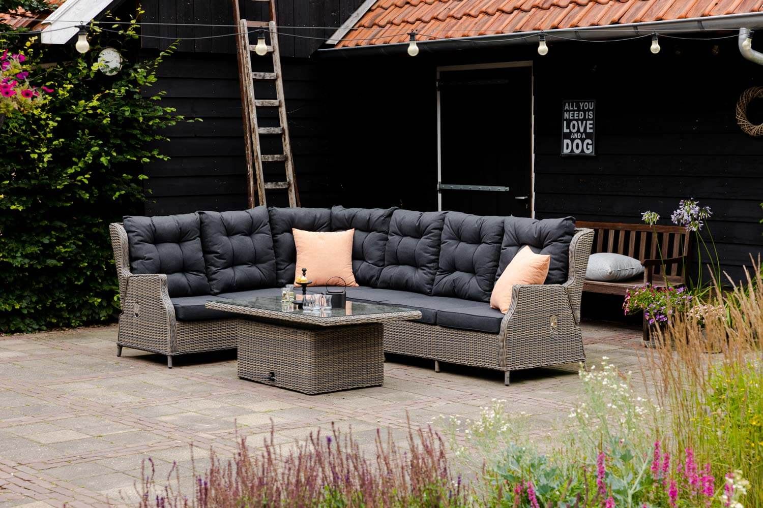 Garden Collections Chicago hoek loungeset 3-delig