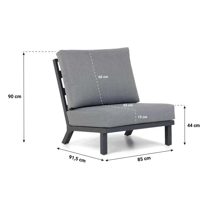Santika Cinta/Seaside 120 cm loungeset 5-delig