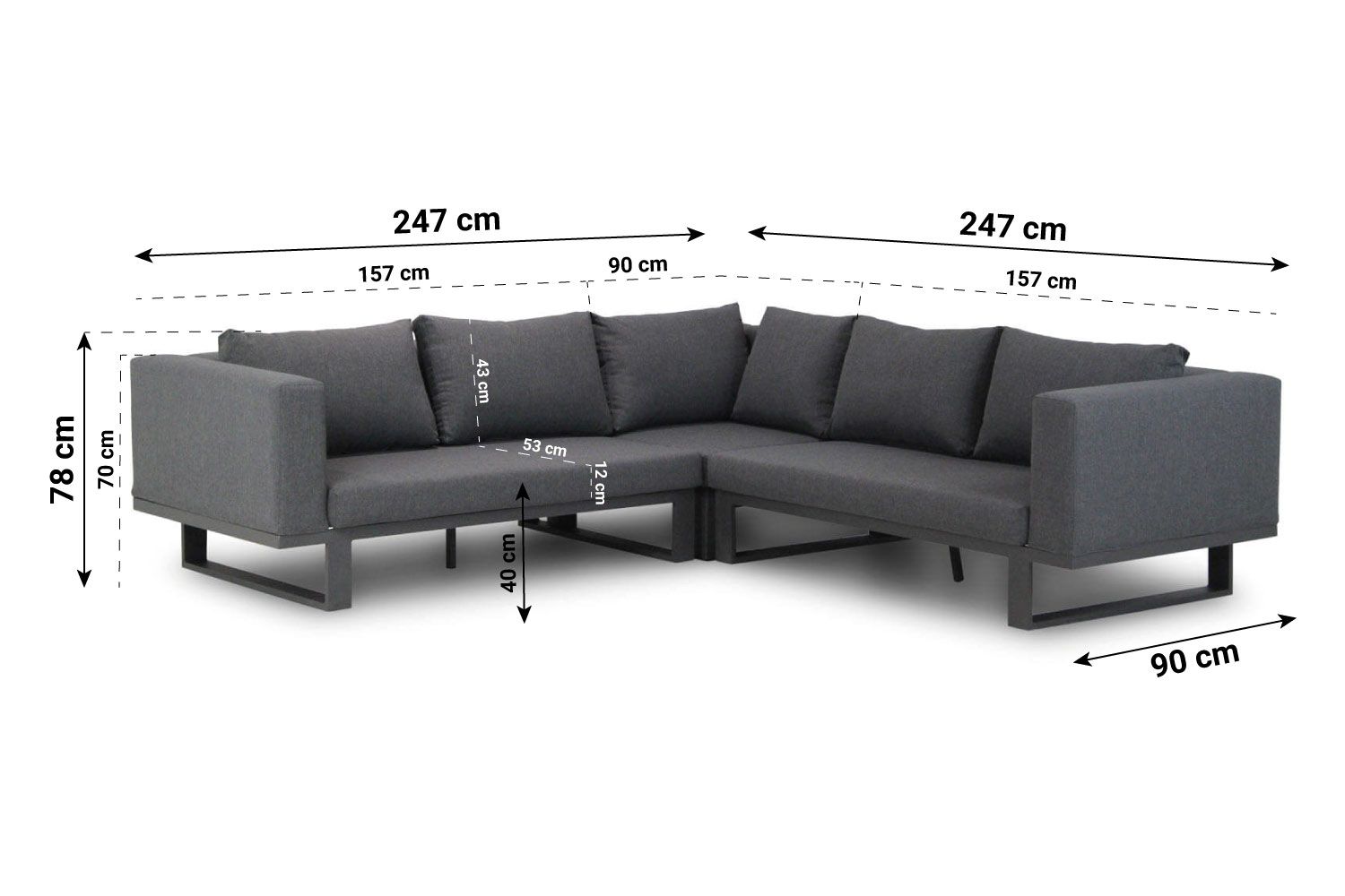 Lifestyle Club hoek loungeset 5-delig