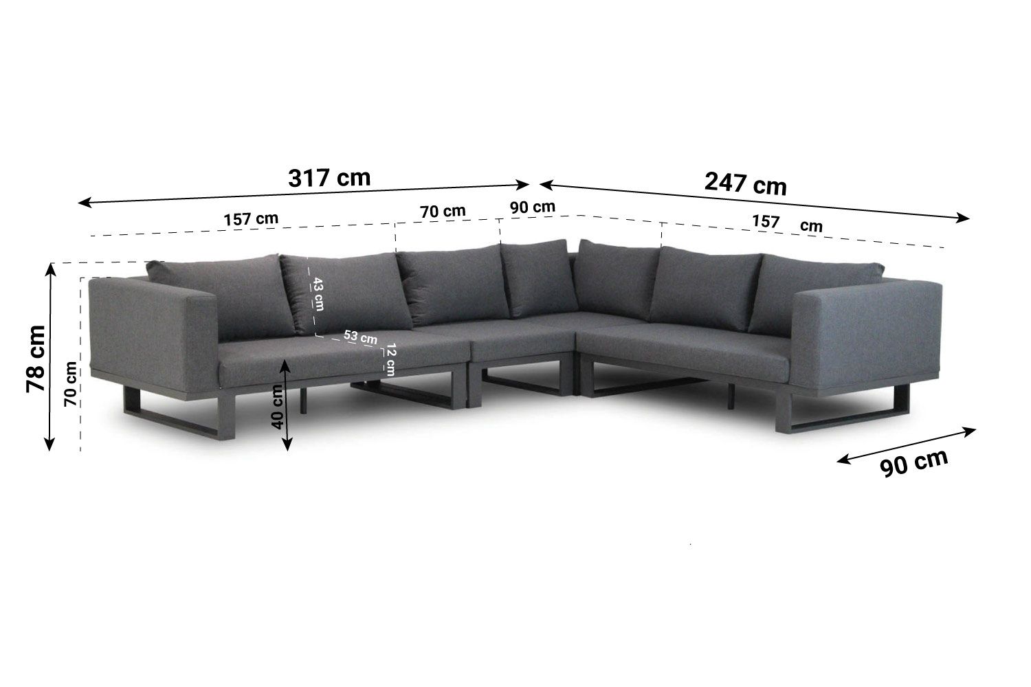 Lifestyle Club hoek loungeset 4-delig thumbnail