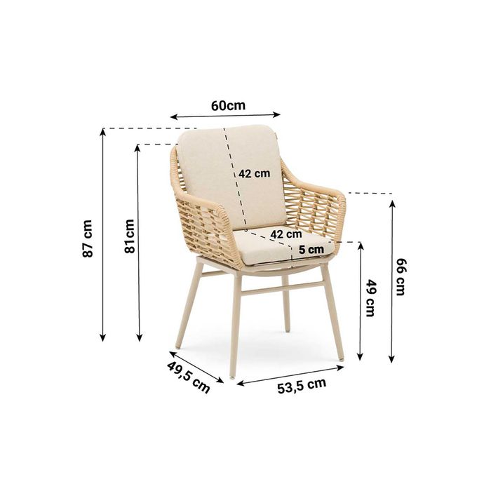 Coco Antoni/Brighton 200 cm dining tuinset 5-delig