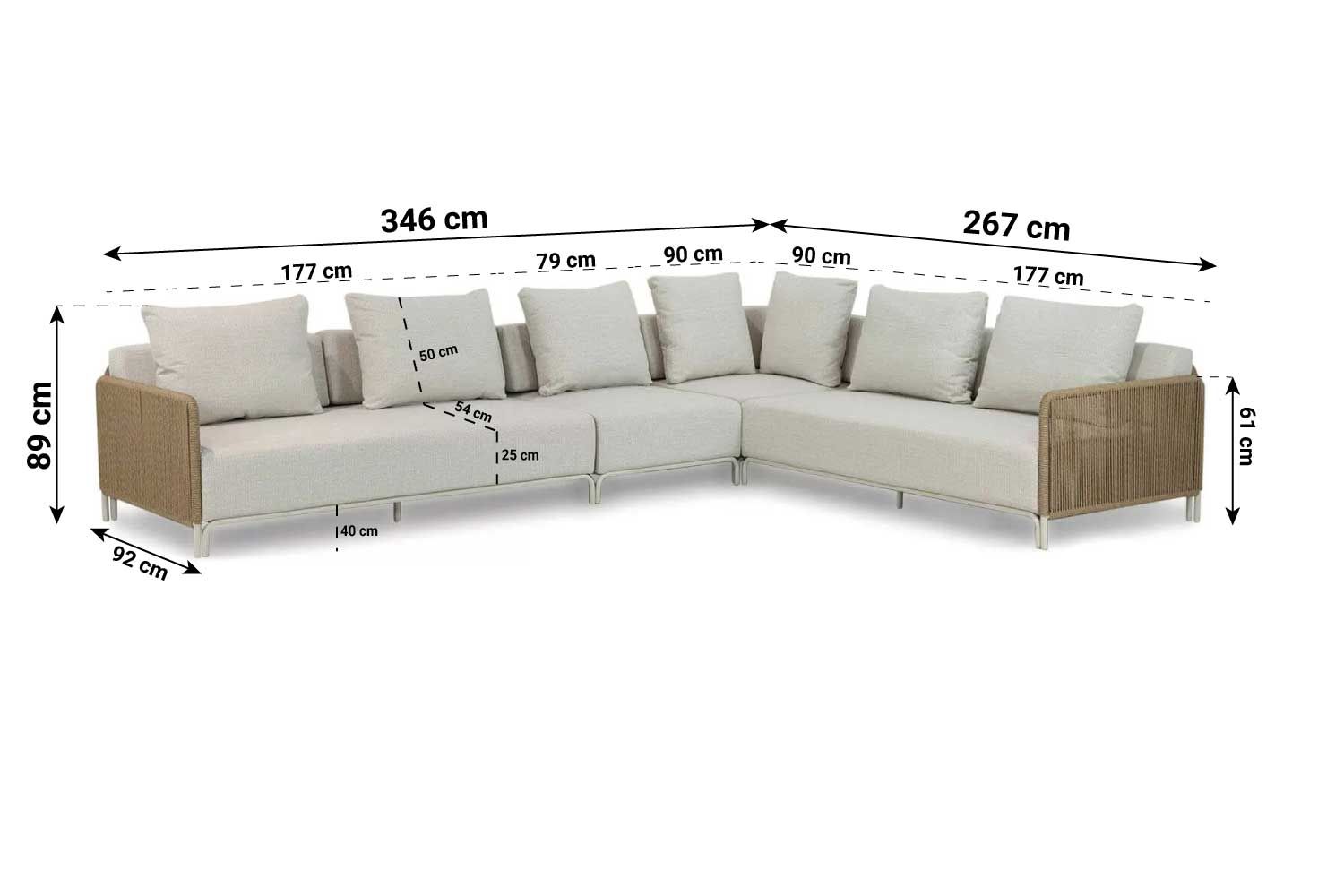 Coco Colorado hoek loungeset 5-delig