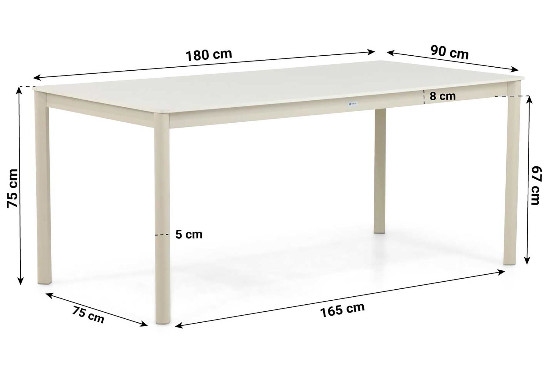 Coco Como dining tuintafel 180 x 90 cm